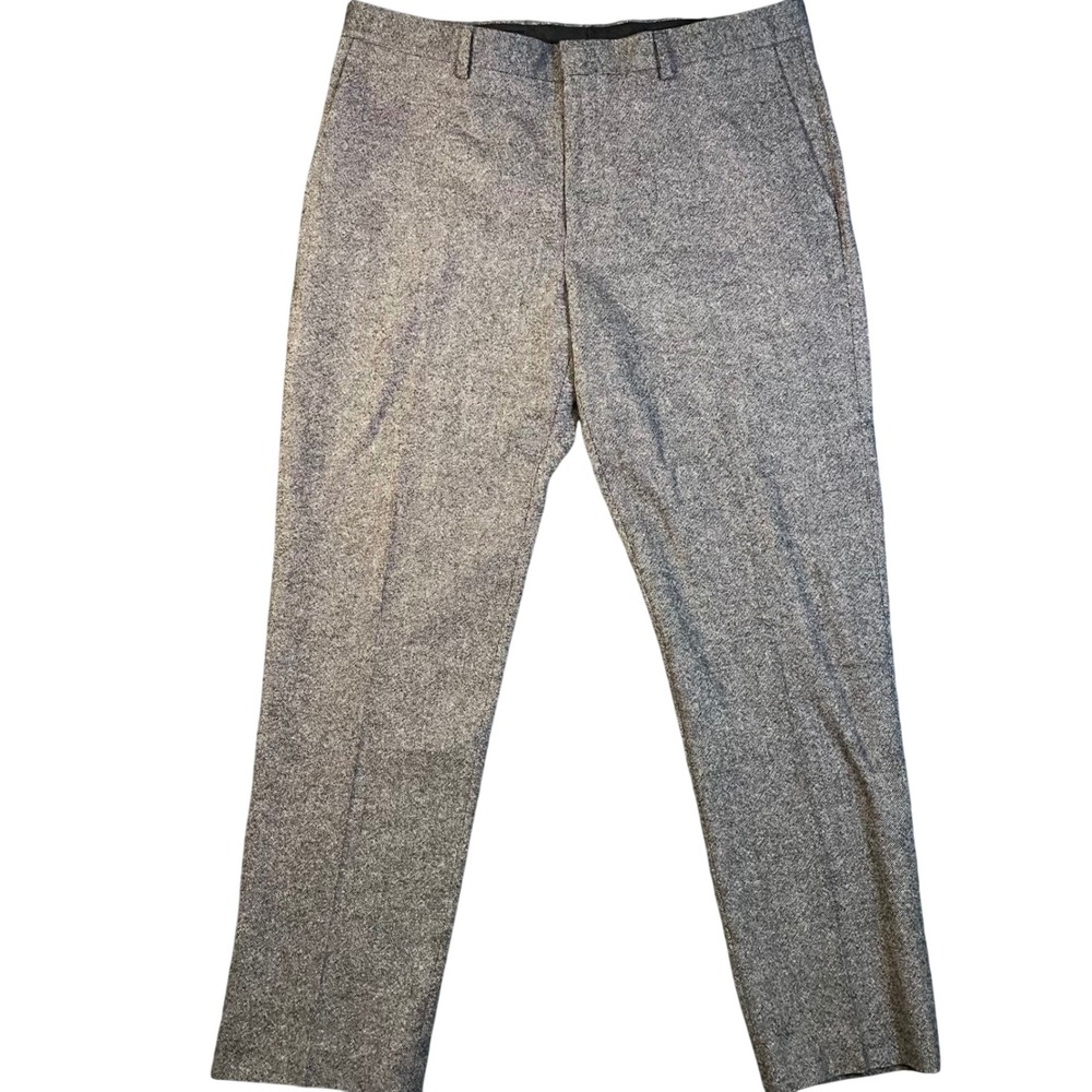 J.Crew Mens Thompson Slim Fit Dress Trouser Pant Gray Wool Blend Size 36x30